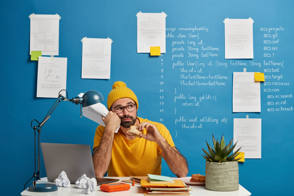 https://www.freepik.com/free-photo/thoughtful-male-programmer-software-developer-ponders-program-code-looks-away-eats-burger-holds-papers-wears-yellow-clothes-spends-time-making-project_12930516.htm